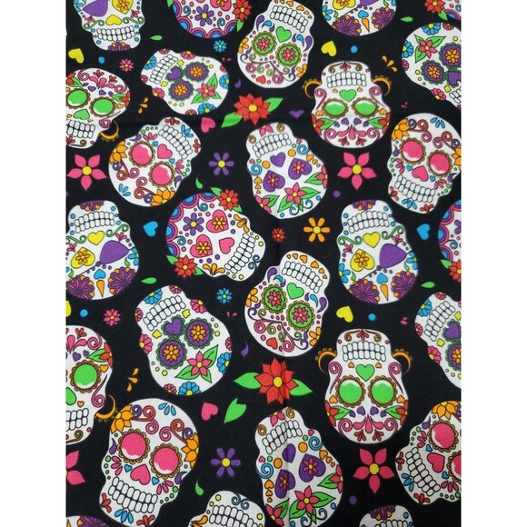 SUGAR SKULL 10 Fat Quarters  Cotton Quilt Fabric - Picture 5 of 16